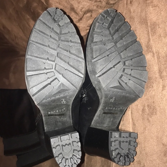 *NEVER WORN* Black Zip-Up Platform Boots - Picture 3 of 3